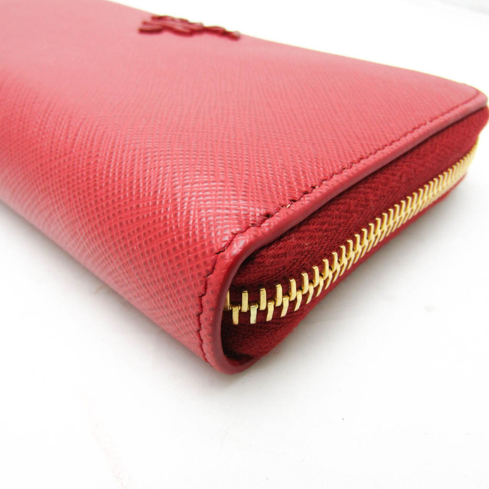 Prada Saffiano SHINE 1ML506 Women's Leather Long Wallet (bi-fold) Red Color - Picture 5 of 11